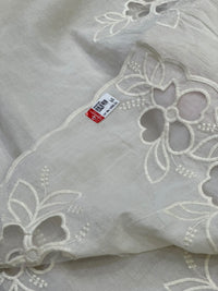 Dyeable Mul Cotton Duppata with  Applique Design
